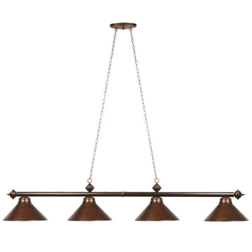 78 in. 4 Light Fixture Billiard Light - Cappuccino