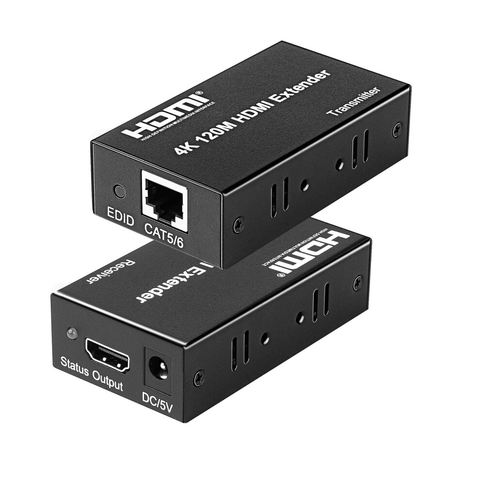 Hdmi Extender 4K Signal Amplifier 120M Hdmi To Rj45 Network Extender Adapter 768679812842