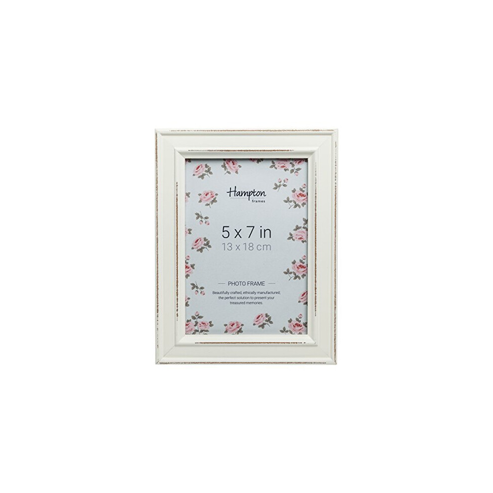 Hampton Frames Paloma 5X7 (13X18cm) Picture Photo Frame Glass Pal301957w White