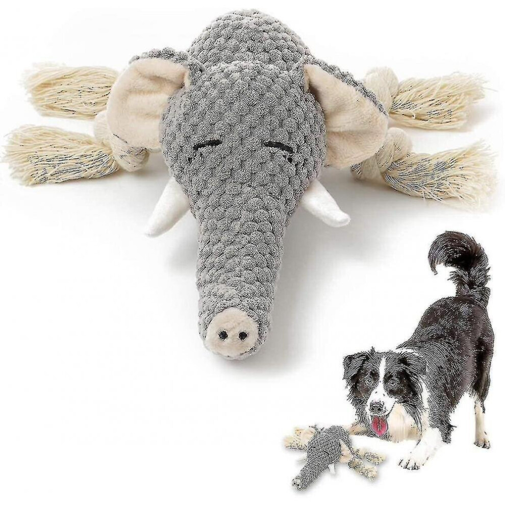 Plush Dog Toy, Squeaky Interactive Puppy Dog Toys With Crinkle Paper, Durable Chew Toys For Small An 