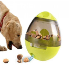 Pet Tumbler Interactive Toy Puzzle Ball Dog Self-feeding Toy Puppy Play Bowl Feeder(green)