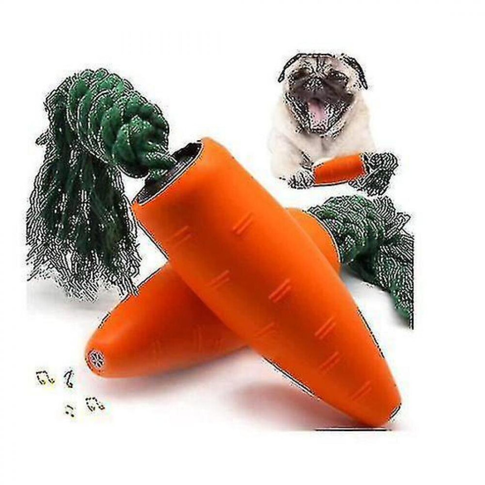 Huacreate Dog Chew Toys, Puppy, Teether, Carrot Dog Chew Toys, Chew Toys, Rubber 