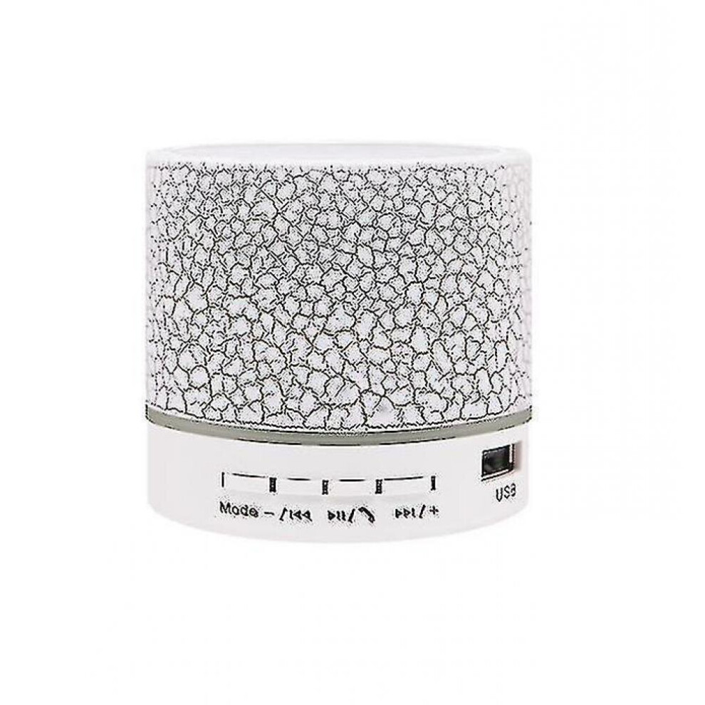 Hkhbjs Light Crack Bluetooth Speaker, Mini Subwoofer Wireless Emitting Speakerwhite