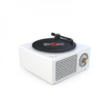 Vinyl Record Player Bluetooth Speaker Wireless Subwoofer Desktop Home Speakerwhite