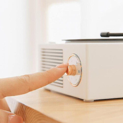 Vinyl Record Player Bluetooth Speaker Wireless Subwoofer Desktop Home Speakerwhite 2