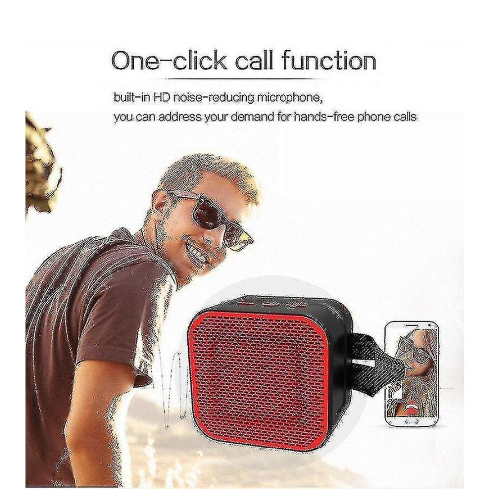 Wireless Bluetooth V4.2 Speaker Waterproof Outdoor Portable Loudspeaker|Portable Speakers(Red) Red 7547468709555