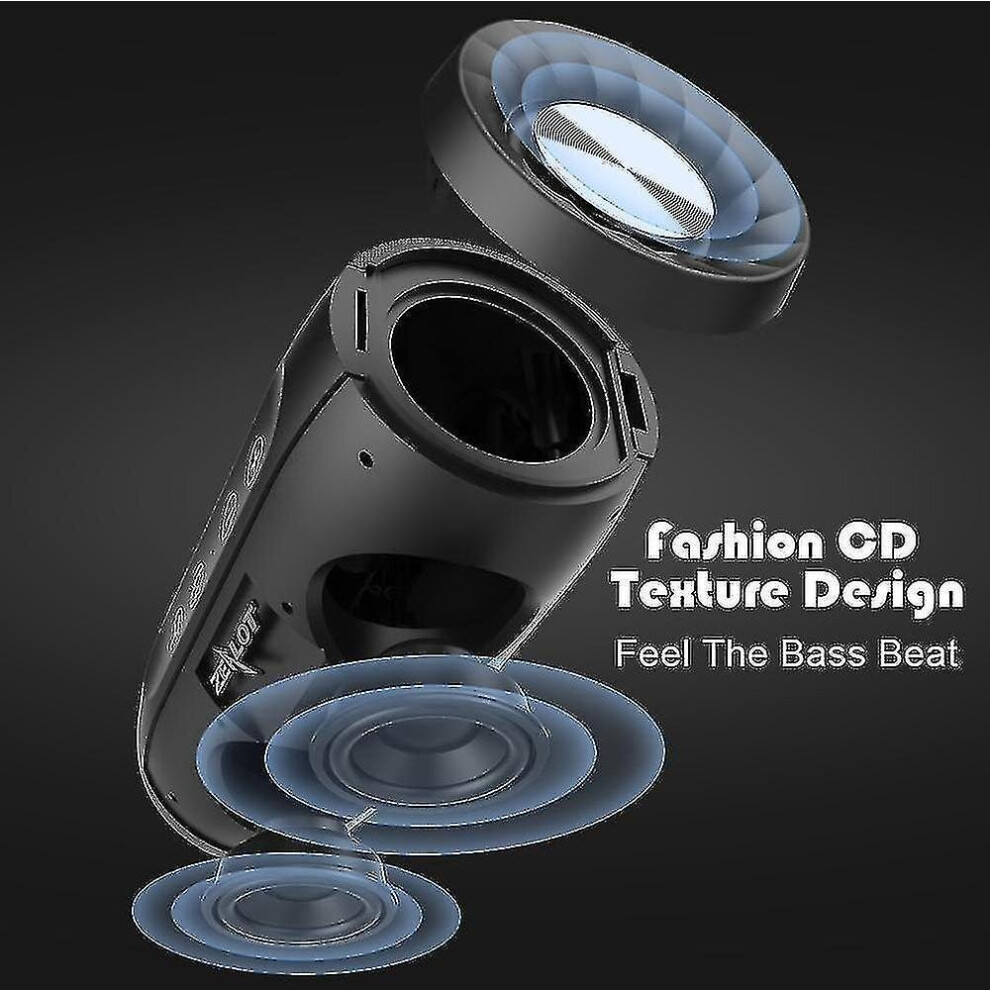 Wireless Speaker Portable Bluetooth Speakers Outdoor Waterproof Speakers(Black) Black 7547468709807