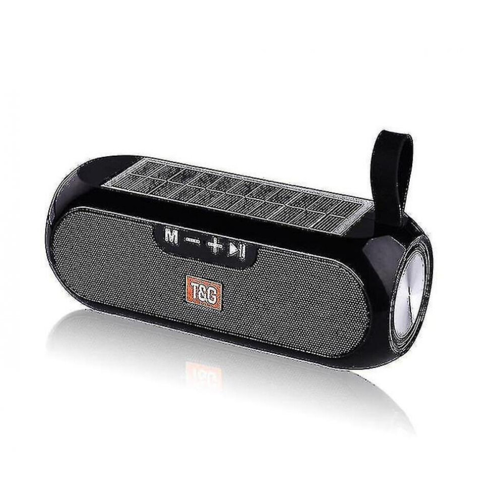 Solar Charging Bluetooth Speaker Portable Portable Wireless Sound Subwoofer|Portable Speakers(Black) Black 7547468704406