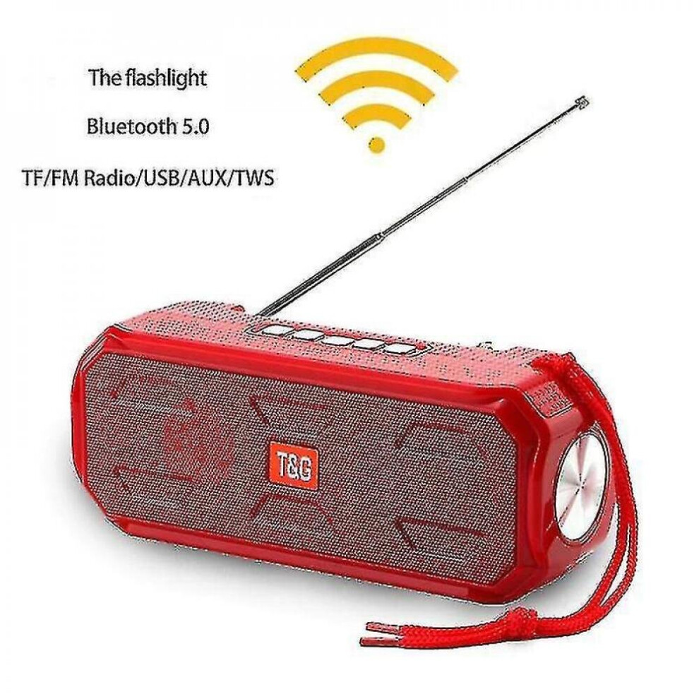 Portable Silicone Bluetooth Speaker Subwoofer Stereo Support Tws Tf Aux /Usb/Aux/ Fm Red 7547468704963