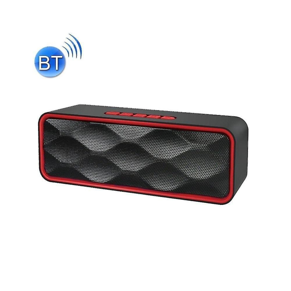 Indoor Bluetooth Speaker Multifunctional Card Music Playback Speaker, Handfree Call From Tf Am Red 7547468702860