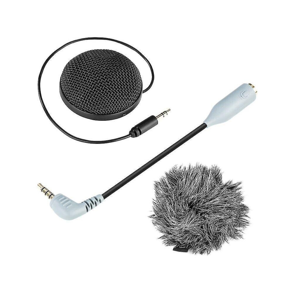 Omni-Directional Stereo Condenser Microphone With Windshield For Smartphones, Dslr Cameras Video 7547468703447