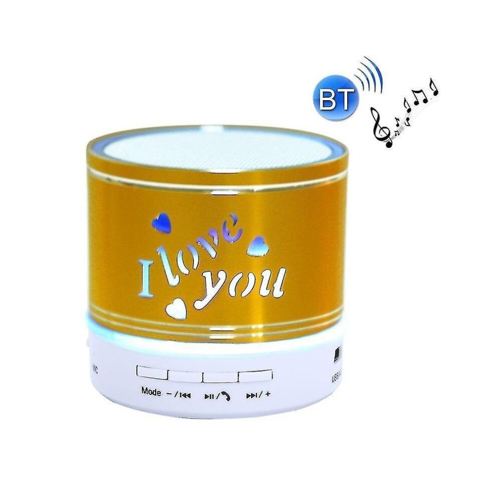Mini Bluetooth Speaker Portable Mini Stereo Speaker, With Built-In Microphone And Rgb Led Yellow 7547468702921