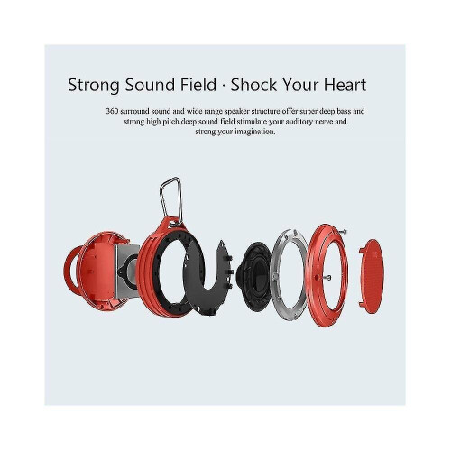 Mini Bluetooth Speaker Built-in Wireless Mifa Ixp6 With Waterproof Mic (red) 2