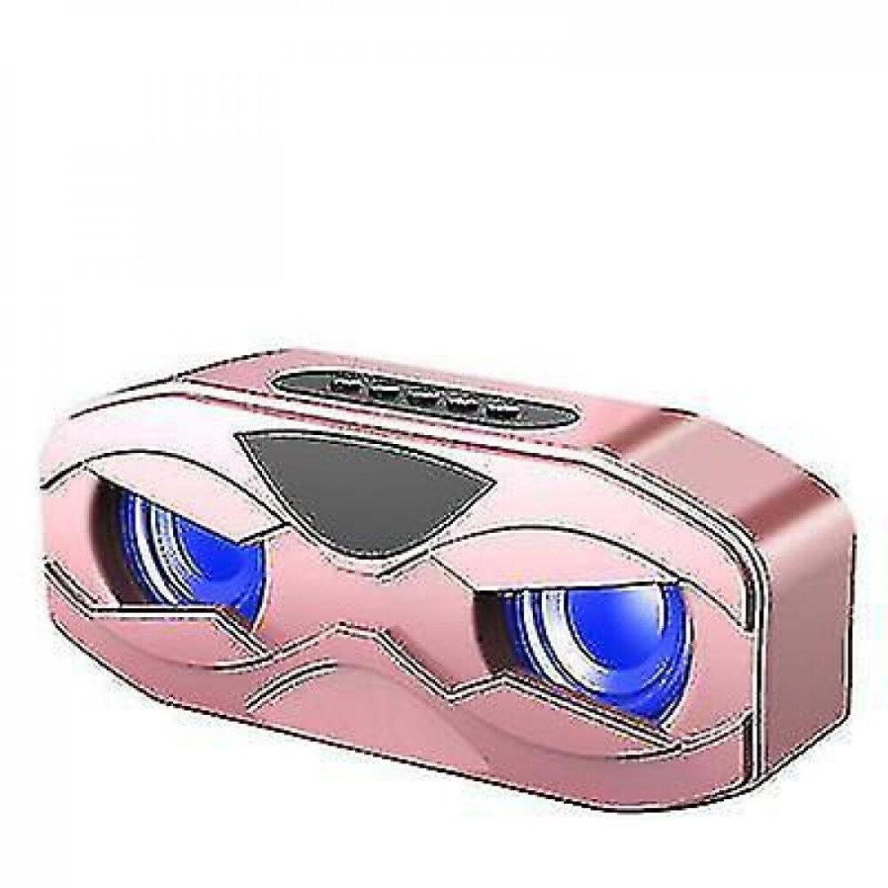 Outdoor Portable Wireless Bluetooth Speaker, Dual Speakers, Subwoofer, Lcd Display(Rose ) Gold 7547468701207