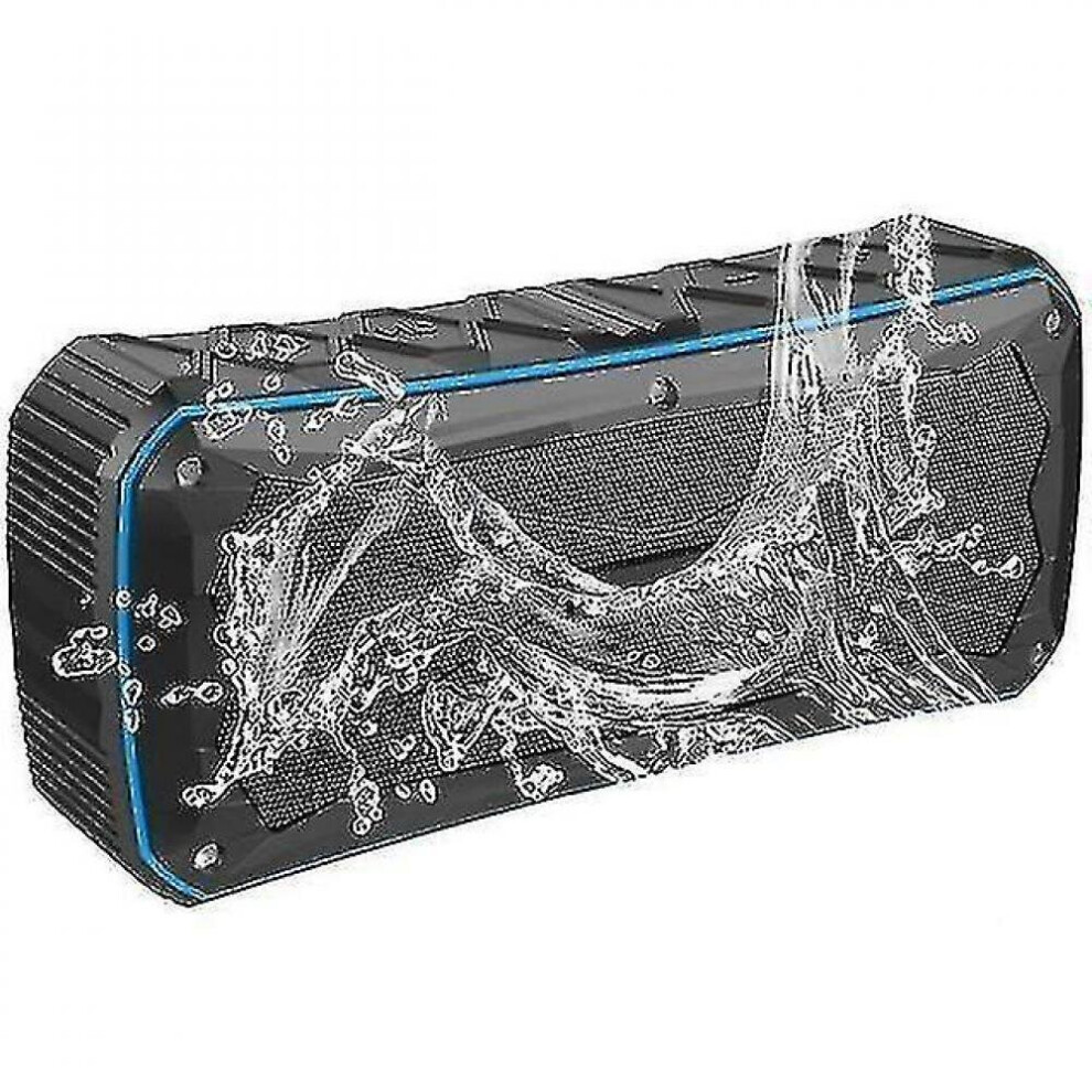 Waterproof Outdoor Speaker Portable Tooth Speaker Subwoofer Stereo Soundbar Speakers(Blue) Blue 7547468703928