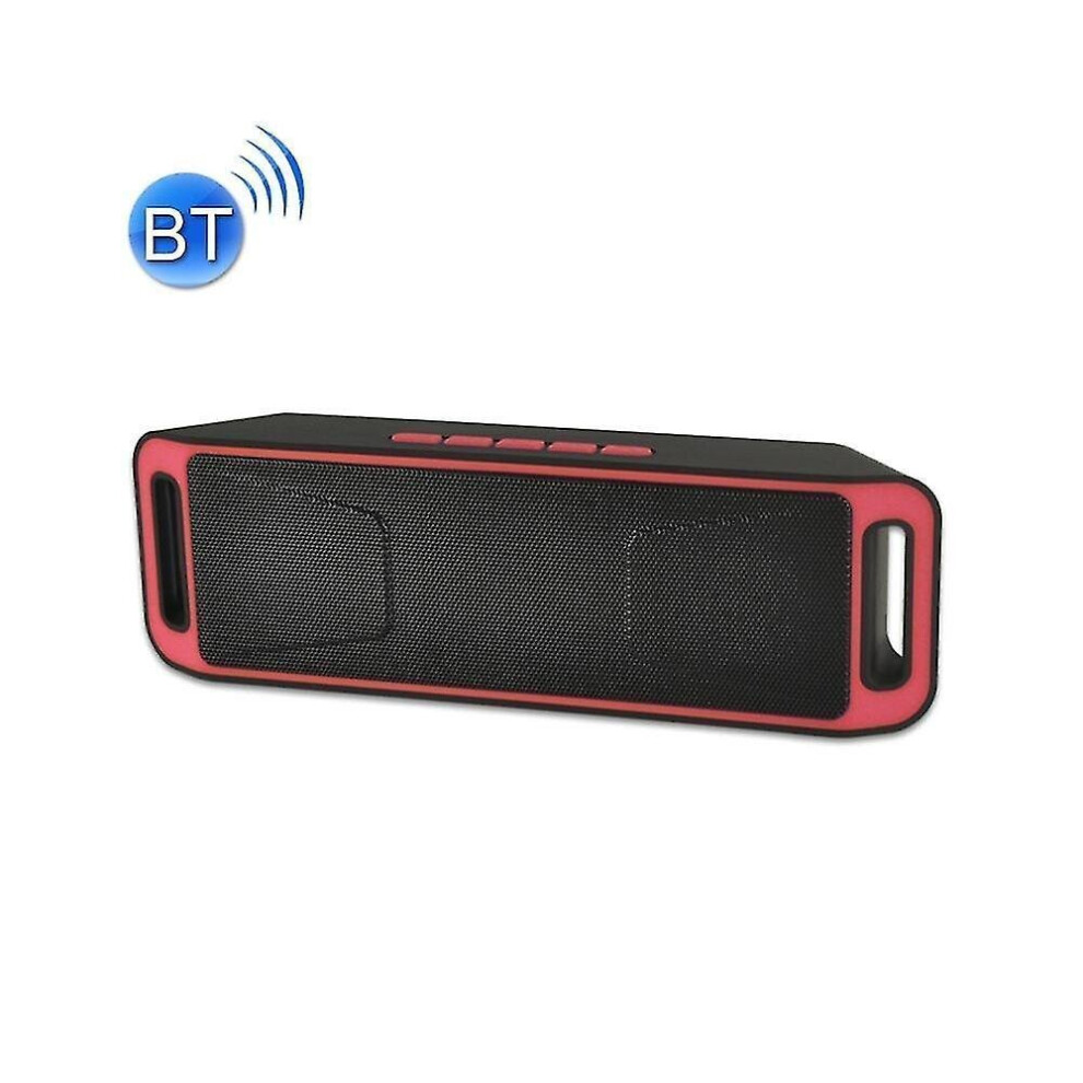 Red Indoor Bluetooth Speaker Multifunctional Card Music Playback Speaker, Handfree Call Of Tf Amp