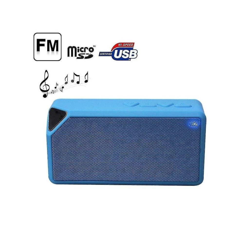 Indoor Tooth Speaker Portable Tooth Speaker, Supporting Tf / Aux / Fm Card Blue 7547468698613