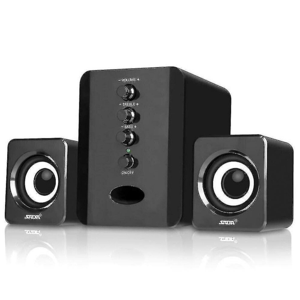 Mini Usb Wired Speaker Speaker Home Theater Stereo Subwoofer Notebook Speaker Black 7547468703980