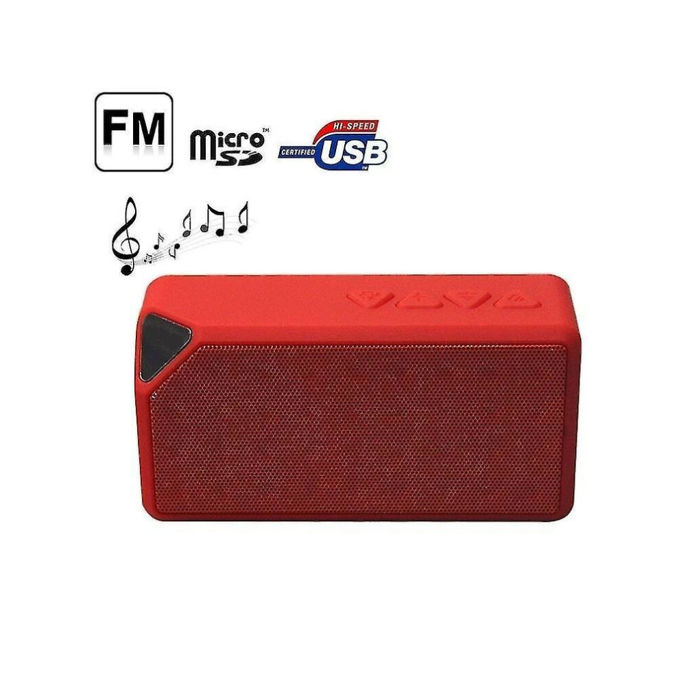 Indoor Bluetooth Speaker Portable Bluetooth Speaker, Supporting Tf / Aux / Fm Card Red 7547468699849