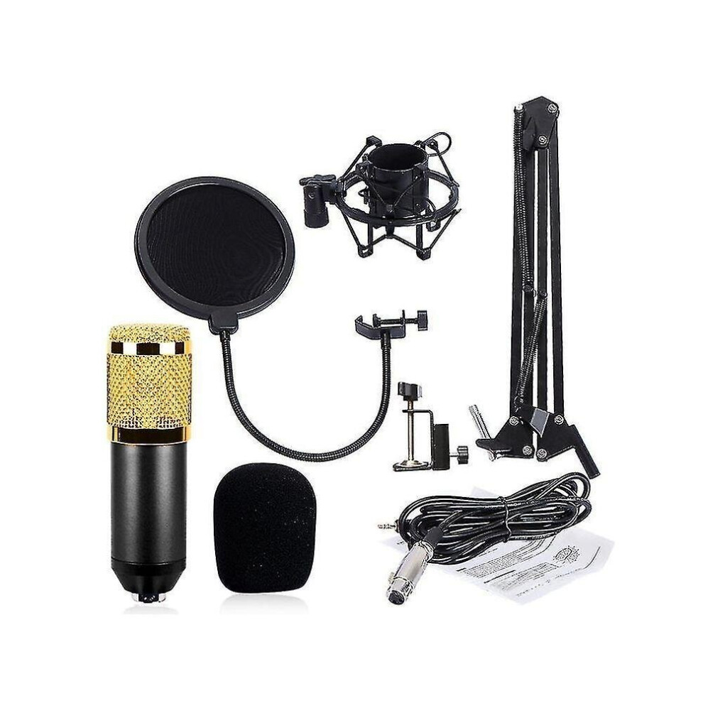 Condenser Microphone Mic Kit With Adjustable Suspension Scissor Arm, Shock Mount Double Layer Pop-image-OPC-PB5K2BN-NEW