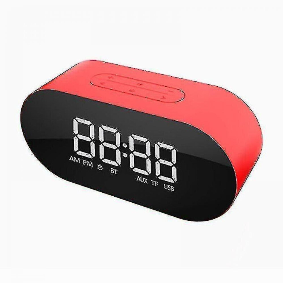 Speakers P1 Portable Wireless Bluetooth Speaker Led Display Mirror Alarm Clock Subwoofer 7547468699672
