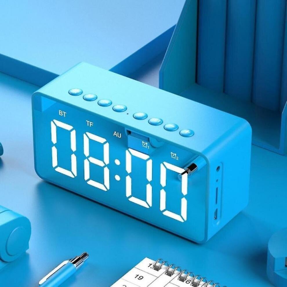 Bluetooth Speaker Speaker Aec Bt506 With Mirrorled Clock Displaydual Alarm Clocksnoozeahandfree Call 7547468698590