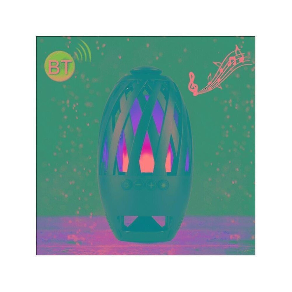 Indoor Bluetooth Speaker V4.2 Micro Usb Charging Portable Smart Led Flame Atmosphere Loudspeaker 7547468702051