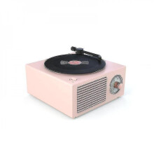Vinyl Record Player Bluetooth Speaker Wireless Subwoofer Desktop Home Speakerpink