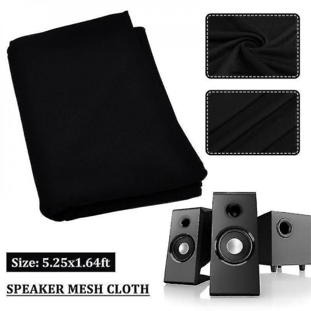 0.5*1.6M Speaker Mesh Dustproof Cover Cloth Hifi Accessories Black 7547468689413
