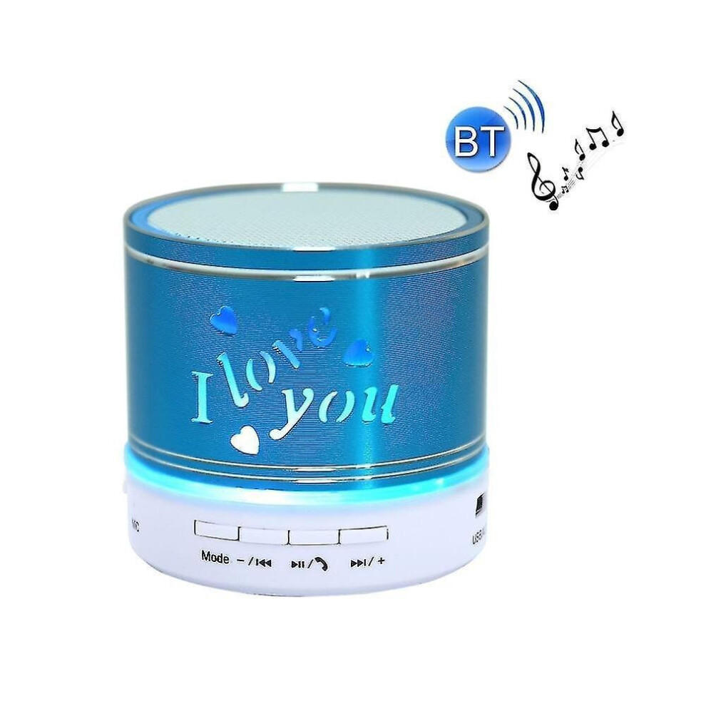 Mini Tooth Speaker Mini Portable Stereo Speaker, With Built-In Mic And Rgb Led, Hands-Free Blue 7547468701733