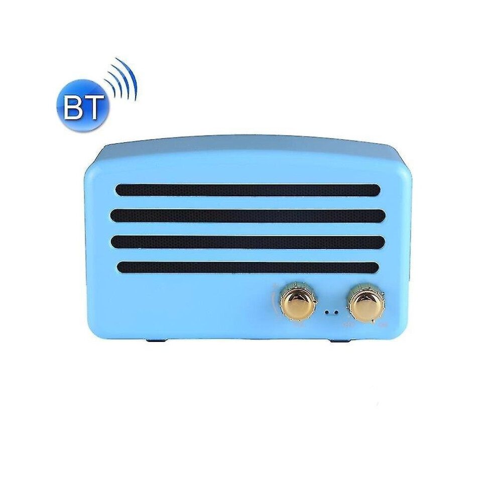 Baby Indoor Tooth Speaker V4.2 Wireless Portable Stereo Speaker With Cord, Built-In Microph Blue 7547468701931