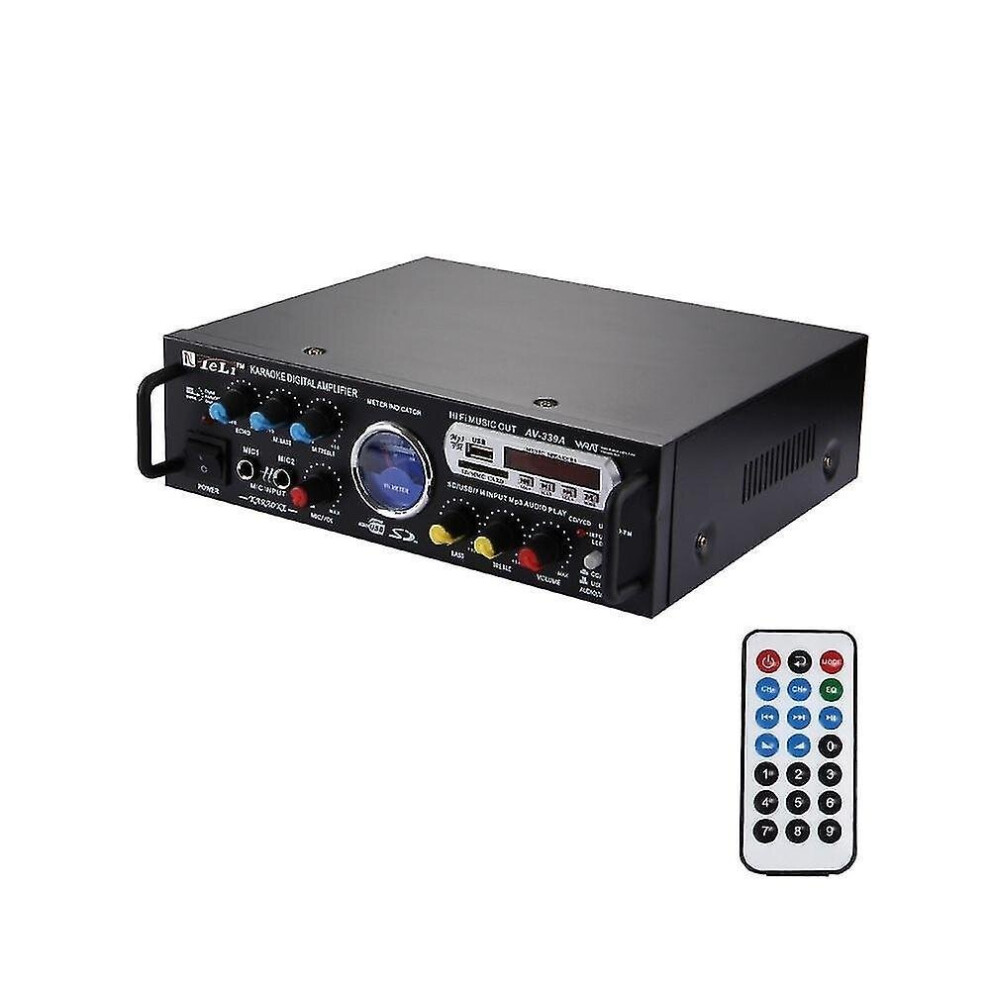2Ch Hifi Stereo Amplifier Audio Amplifier With Remote Control, Fm / Sd / Mp3 Player / Usb / Display 7547468700460