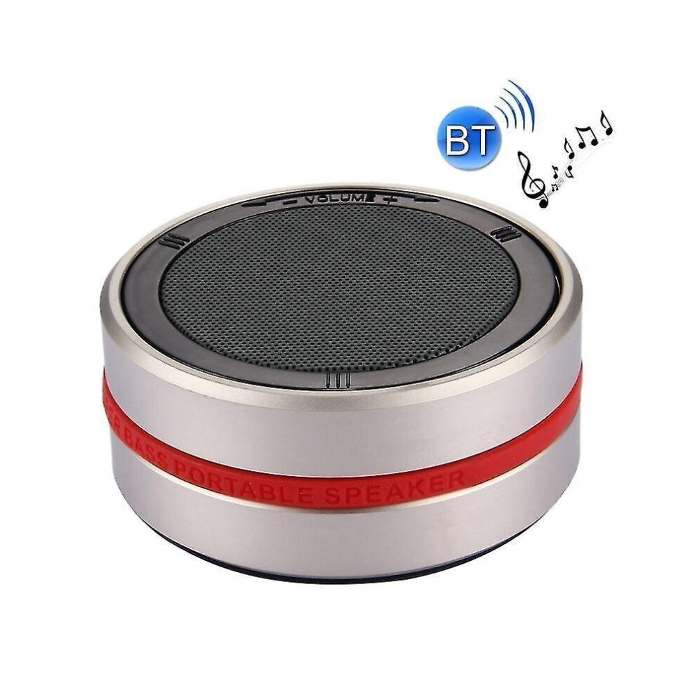 Indoor Bluetooth Speaker Round Shaped Stereo Speaker, With Built-In Microphone, 360 Degree Volu Gold 7547468700538