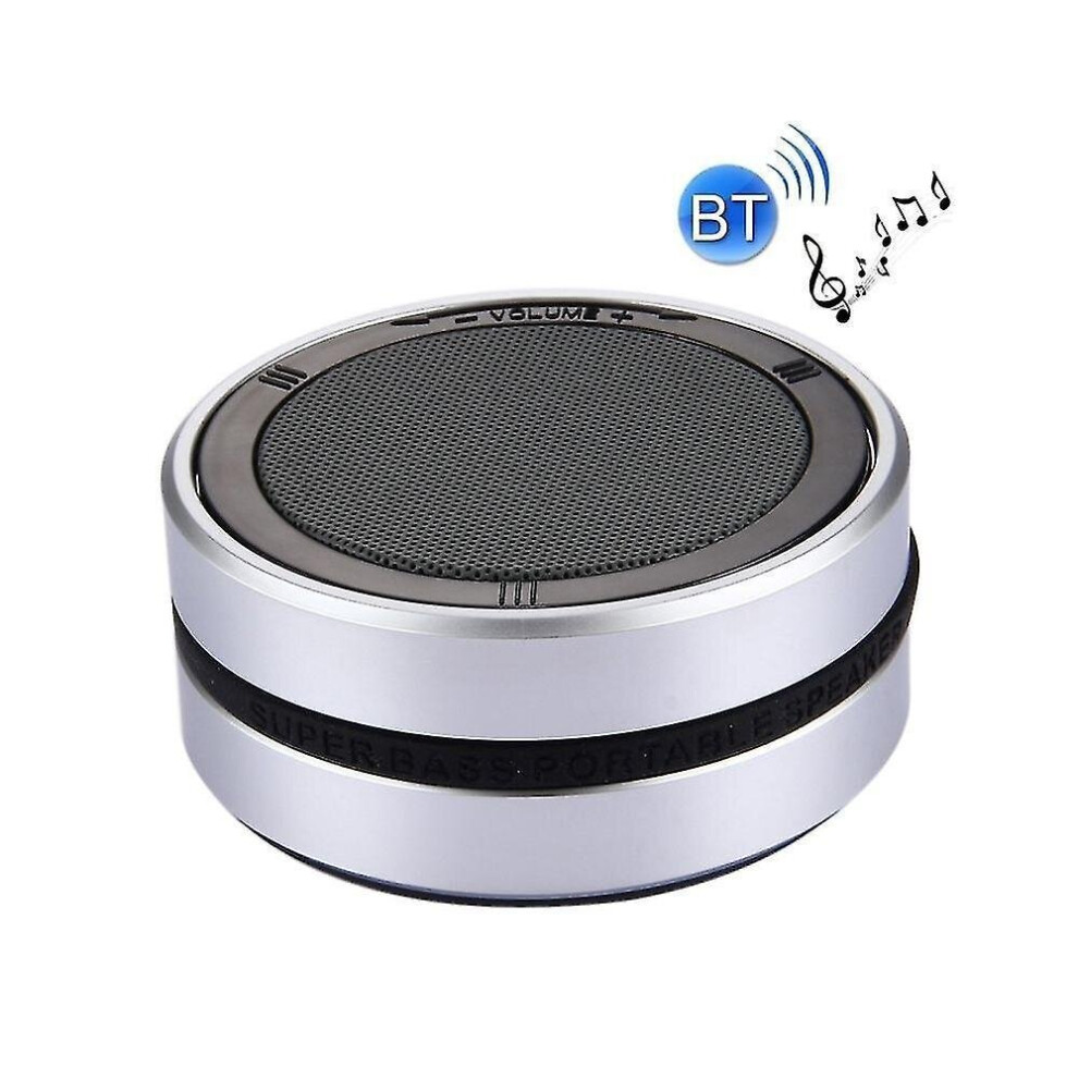Indoor Bluetooth Speaker Portable Shaped Stereo Speaker, With Built-In Microphone, 360 Degree Silver 7547468700521