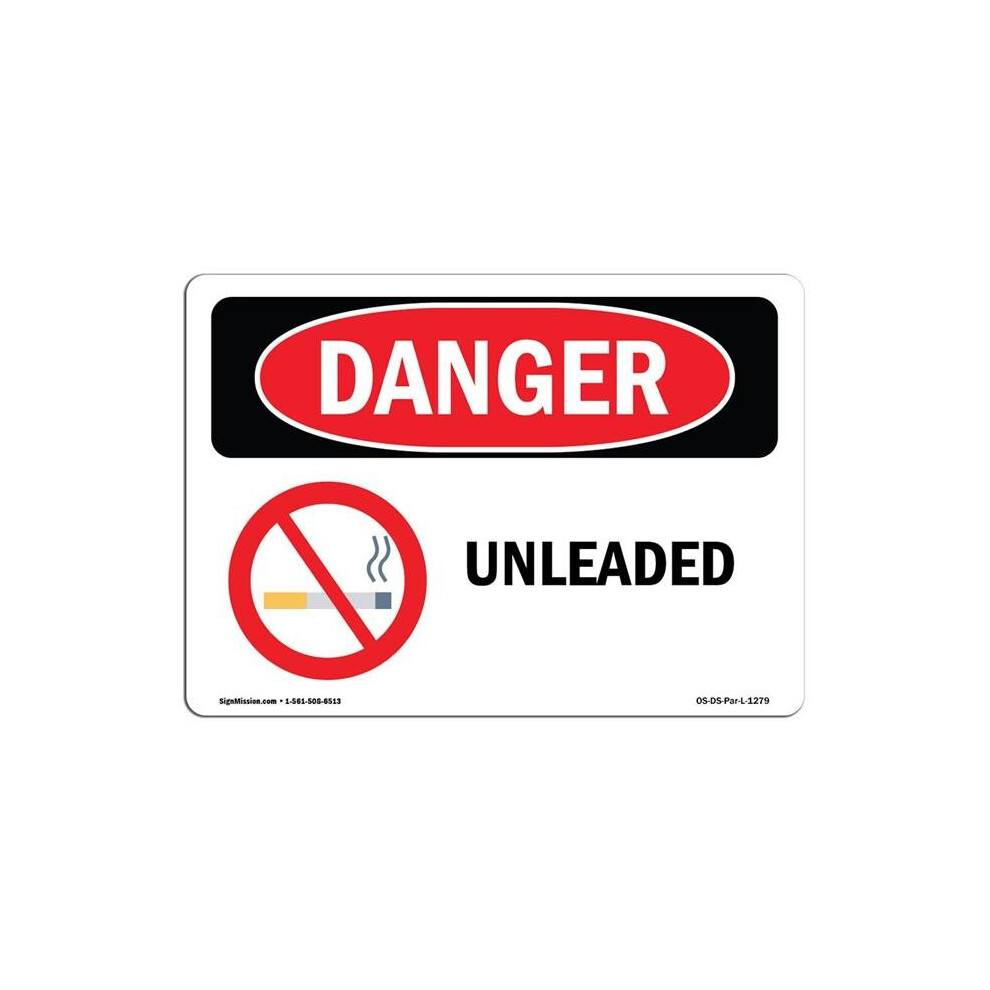 SignMission OS-DS-A-1014-L-1279 10 x 14 in. OSHA Danger Sign - Unleaded-image-OPC-PB5KDV6-NEW