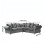 MN Furniture (Grey) Modern Plush Velvet Luxury Corner Sofa - 4 Colors 2