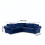 MN Furniture (Blue ) Modern Plush Velvet Luxury Corner Sofa - 4 Colors 3