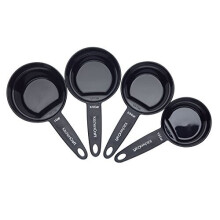 KitchenCraft Nesting Magnetic Set of 4 Measuring Cups - Black