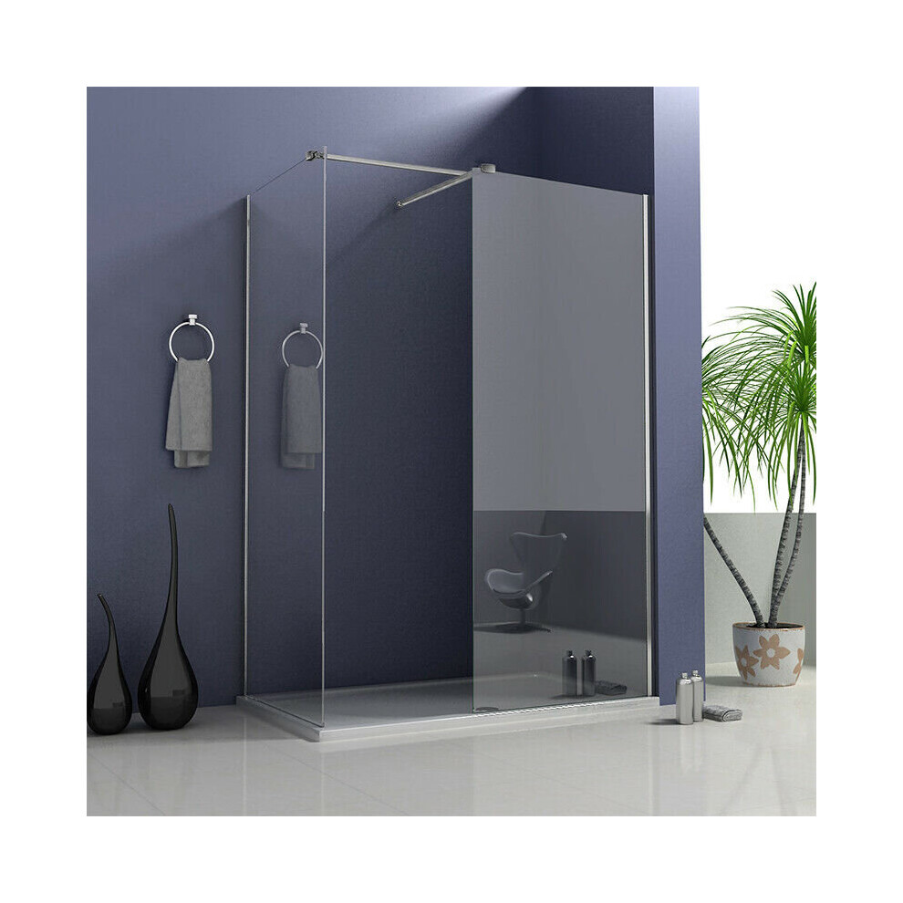 Aica (760Mm) Walk In Shower Enclosure Wet Room Easyclean Screen Panel Cubicle