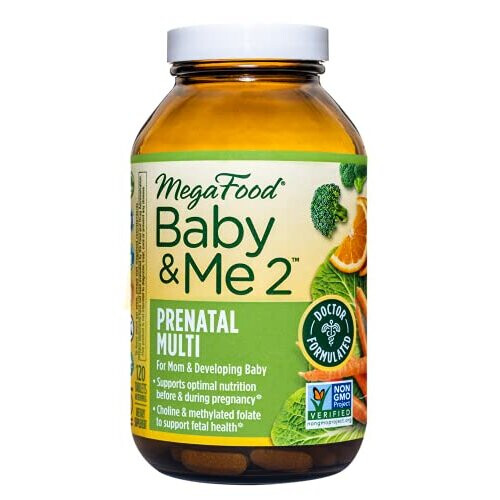 MegaFood, Bébé et Moi 2, Multivitamines Prénatales, 120 Comprimés