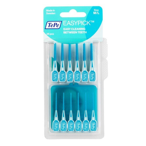 Tepe TePe EasyPick οδοντογλυφίδες - M/L - 36 πένες σε 2 συσκευασίες-γεμίσματα