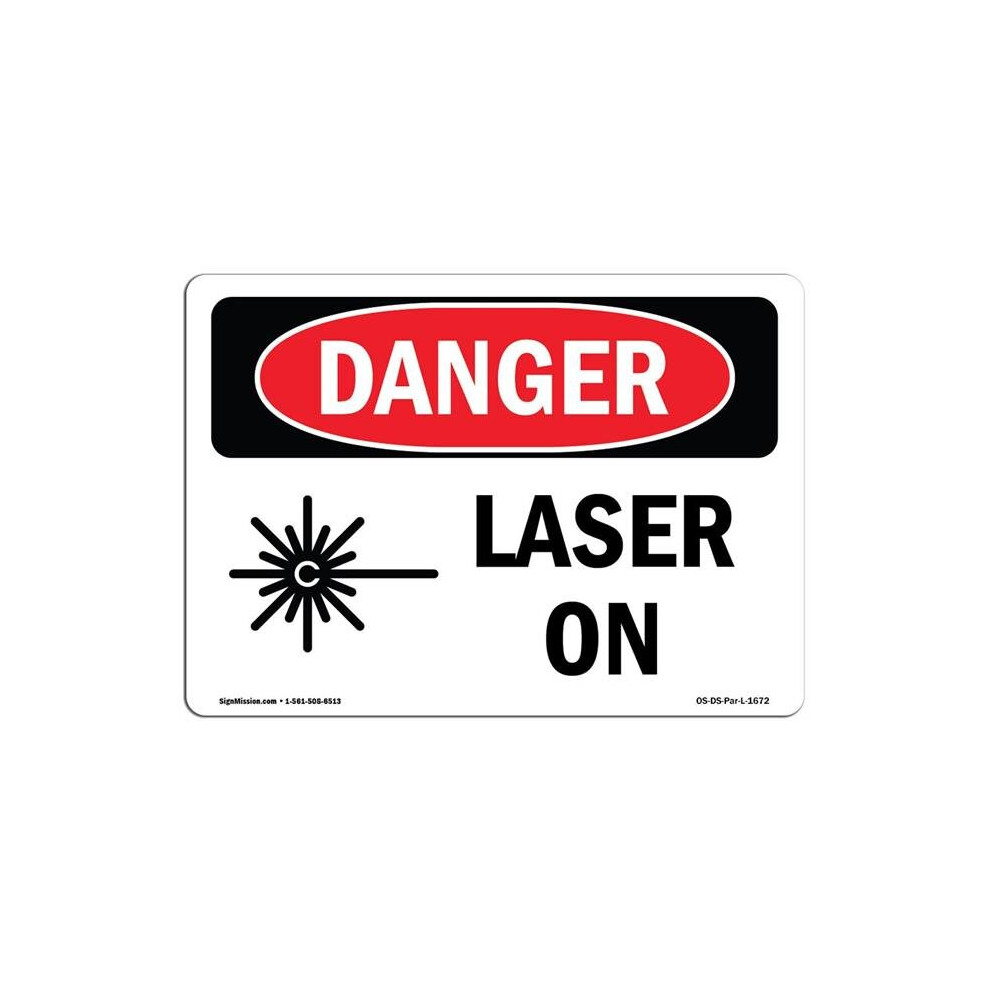 SignMission OS-DS-A-710-L-1672 7 x 10 in. OSHA Danger Sign - Laser On-image-OPC-PB5KQ9K-NEW
