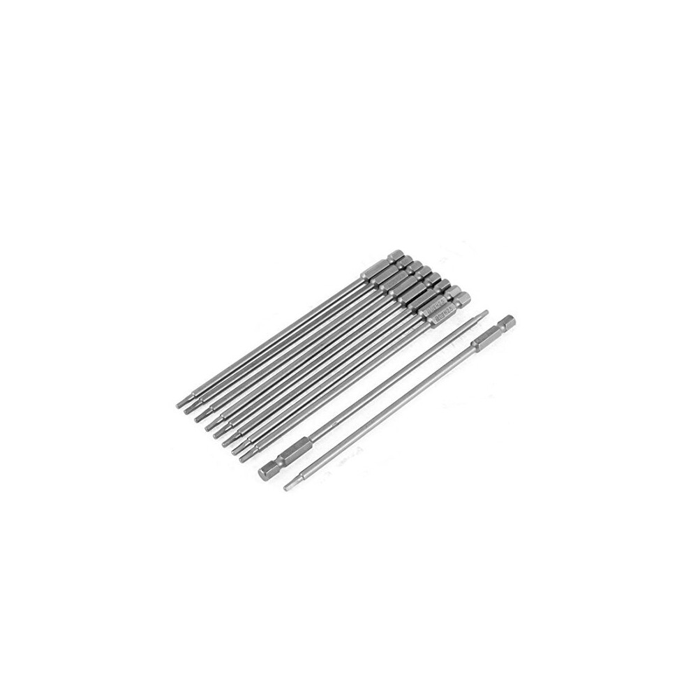 Sourcingmap 150Mm Long 2.5Mm Tip Hex Shank Hexagon Screwdriver Bits Tool 10Pcs 602451222552