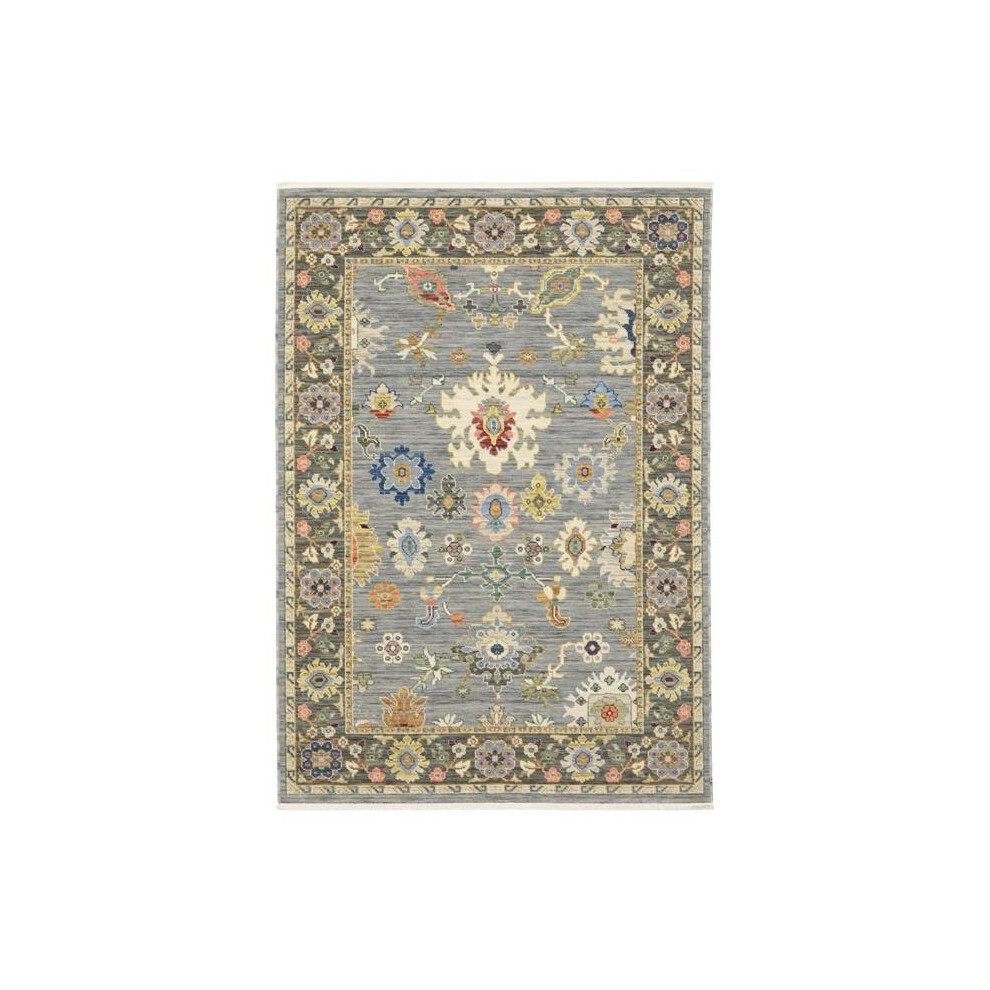 Oriental Weavers L846D1060092ST 12 x 3 ft. Luca Traditional & Casual Power Loomed Rectangle Rug, Blue