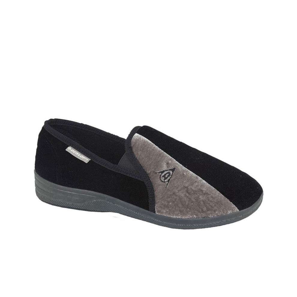 (9 UK, Black/Grey) Dunlop Mens Winston Slippers