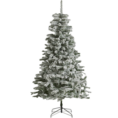 AAMEN 7ft Artificial Snowy Christmas Tree, Christmas Decorations