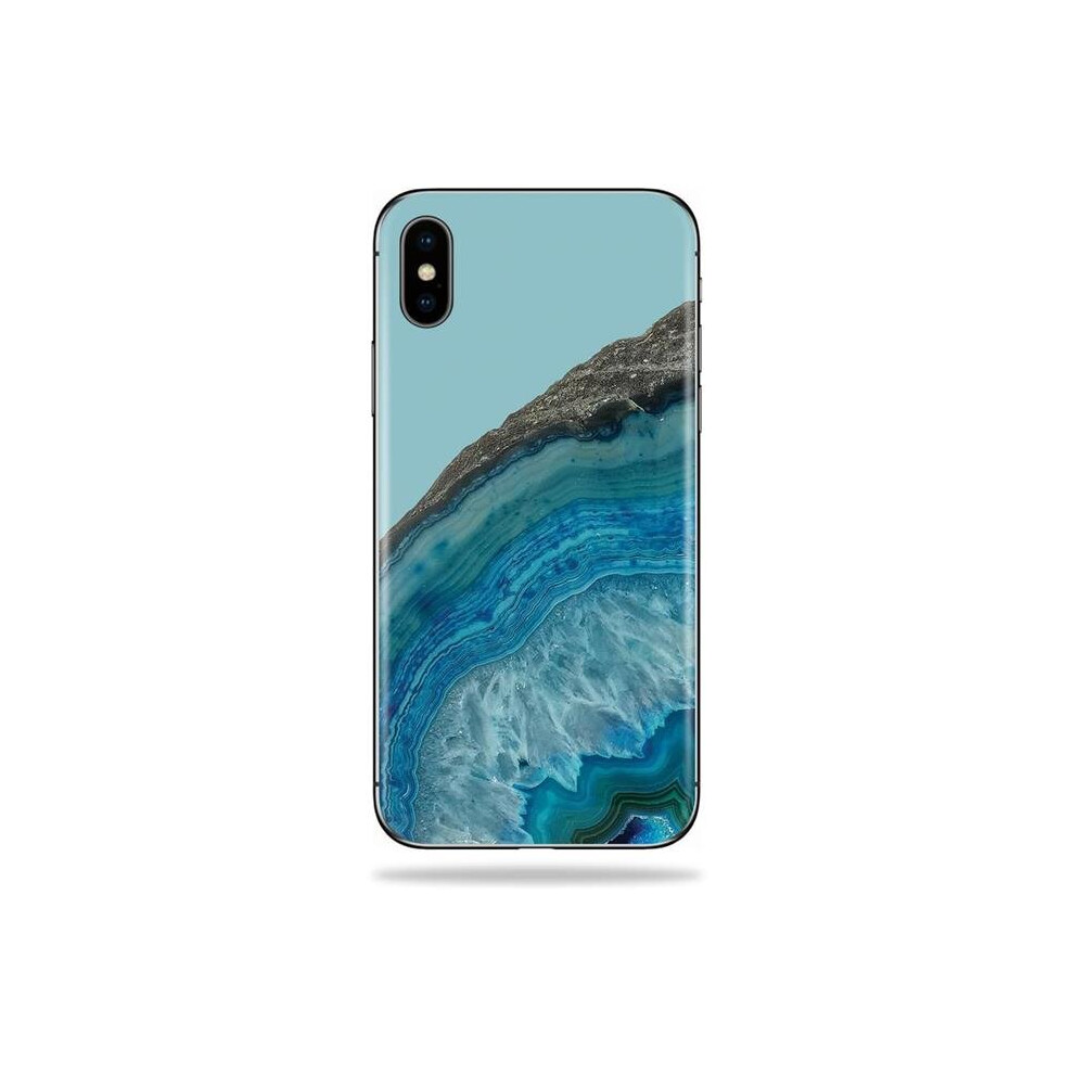 MightySkins APIPHX-Blue Agate Skin Decal Wrap for Apple iPhone X Sticker - Blue Agate-image-OPC-PB5M2VW-NEW
