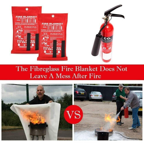 Fire Blanket Flame Safety Cover For Emergency Caravan, Kitchen 2