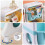 Toy Storage Basket Children's Organiser Mobile 4 layer Plastic Trolley 6