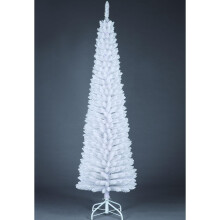 8FT White Artificial Slim Christmas Tree Xmas Decoration Noel